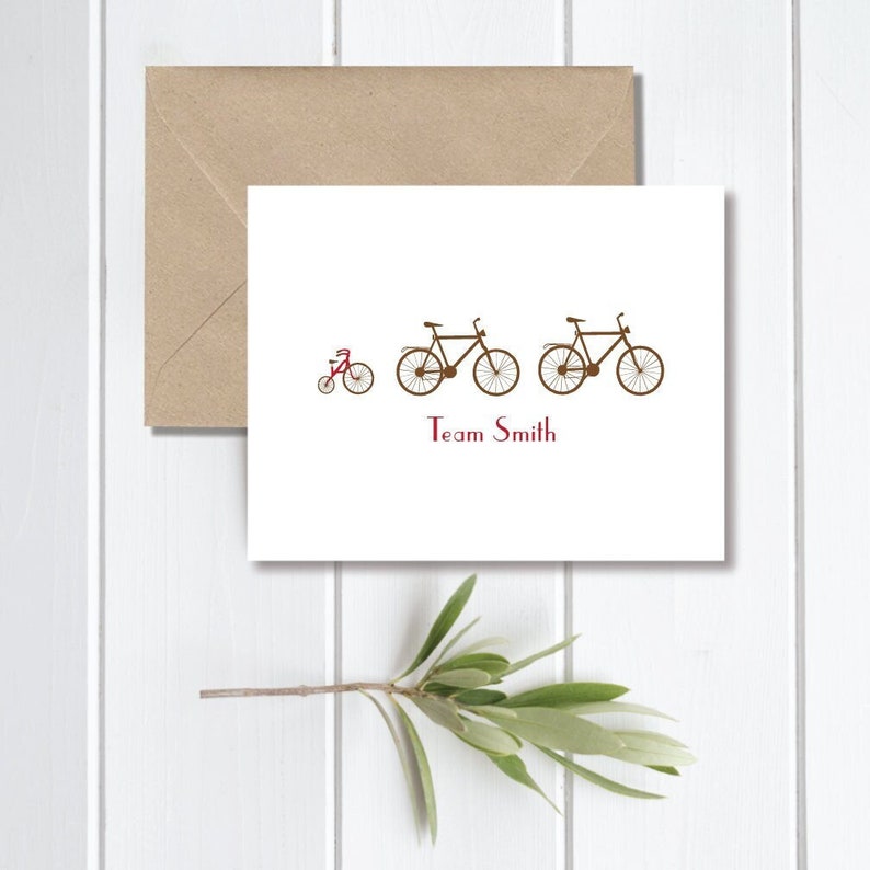 Baby Thank You Cards, Baby Shower, Bicycles, Tricycle, Baby Announcements, Thank You Cards, Baby Shower, New Baby, Birth Announcements image 1