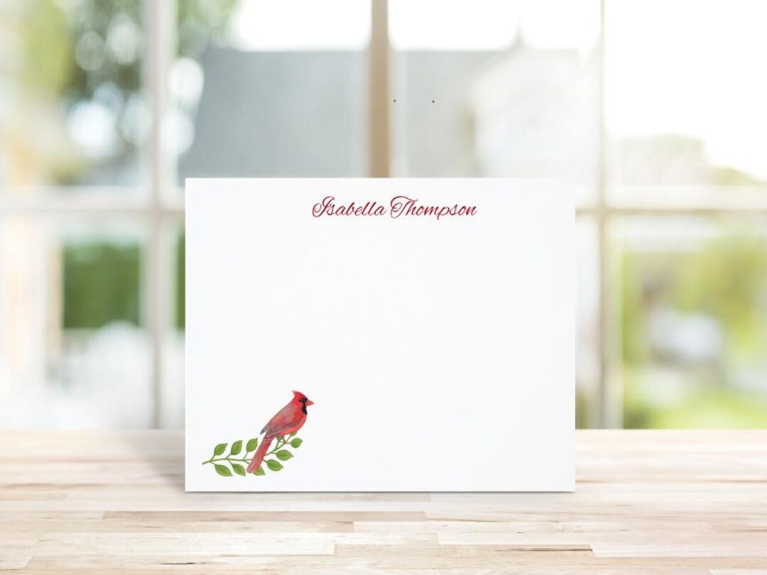Cardinal Note Paper Cardinal Note Cards - Etsy