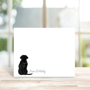Cadeau race noire de laboratoire, Labrador retriever, papeterie Labrador retriever, cartes de correspondance personnalisées, cartes de correspondance pour chien, papeterie, cadeau pour amoureux des chiens