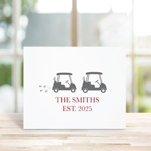 Wedding Thank You Cards, Thank You Cards, Golf Bridal Shower, Affordable Wedding, Handmade, Just Married, Golf Thank You Cards