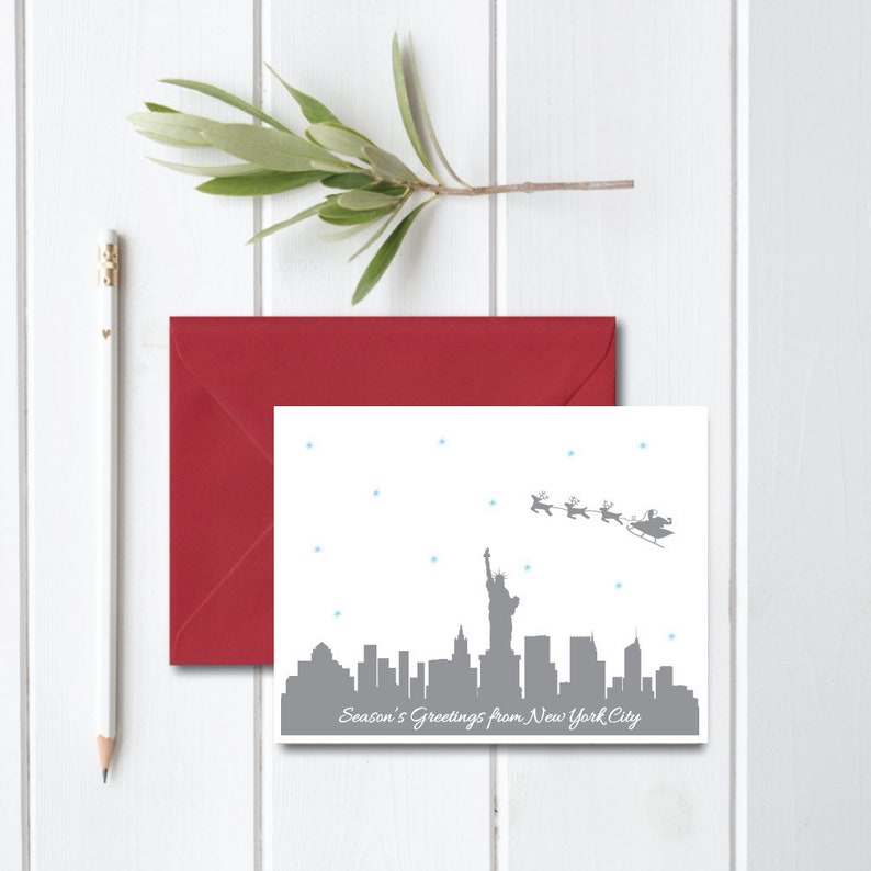 Christmas Cards, New York Christmas Cards, Holiday Cards, Santa, NYC