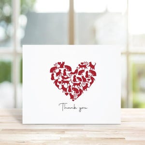 Cartes de remerciement chat, Amoureux des chats, Cartes de remerciement, Empreintes de pattes de chat, Papeterie chat, Cartes de correspondance, Ensemble de papeterie, Cadeau pour amoureux des chats