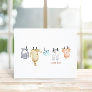 Fête Prénatale, Cartes De Remerciement, Bébé, Cartes De Remerciement Bébé, Cartes De Naissance, Corde À Linge Pour Bébé, Faire-Part De Naissance