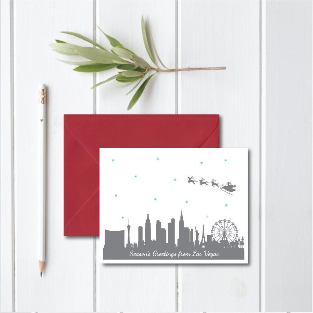Christmas Cards, Las Vegas Christmas Cards, Holiday Cards, Santa, Las