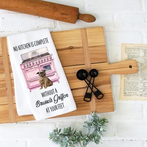 Brussels Griffon, Brussels Griffon Towel, Kitchen Towel, Christmas Dish Towel, Dog Dish Towels, Dog Lovers, Kitchen Towels, Valentine&#39;s Day