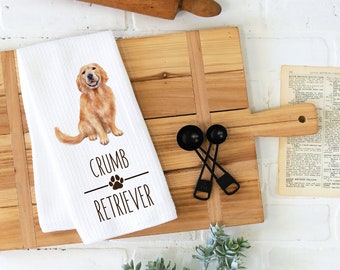 Golden Retriever, Tea Towel, Kitchen Towel, Christmas Dish Towel, Dog Dish Towels, Dog Lovers, Kitchen Towels, House Warming