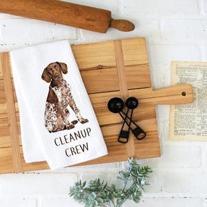 German Shorthaired Pointer, Valentine&#39;s Day, Kitchen Towel, Dish Towel, Dog Dish Towels, GSP, Dog Dish Towel,  Kitchen Towels