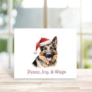 German Shepherd Christmas Cards, Holiday Card Set, Dogs, Dog Stationery, Dog Cards, Christmas Cards Dogs, German Shepherd, Christmas Cards