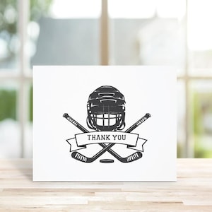 Cartes de remerciement, Cartes sur le thème du hockey, Cartes de remerciement hockey, Hockey, Soirée sur le thème du hockey, Cartes de remerciement amusantes, Fait main