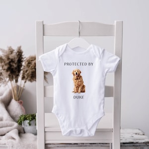 Golden Retriever Bodysuit, Golden Retriever, Dog Shirt, Dog Shirt for Kids, New Baby Gift, Gender Neutral, Gift for New Baby, Dog Lovers
