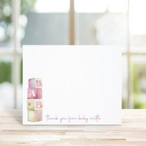 Cartes de remerciement pour landau, Faire-part De Bébé, Cartes De Remerciement Pour Fête Prénatale, Blocs Pour Bébé, Blocs, Cartes, Faire-part De Bébé, Petite Fille
