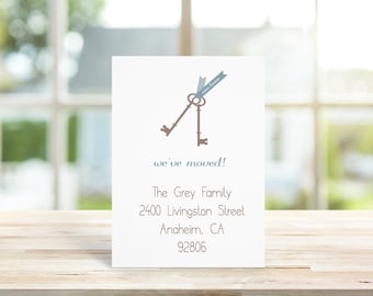 Moving Announcements, We've Moved, New Home, New Address Cards, Moving Cards, New Address Announcements, We've Moved Cards, House Warming