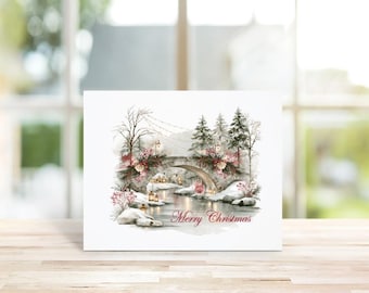 Christmas Cards : Snow Covered Bridge