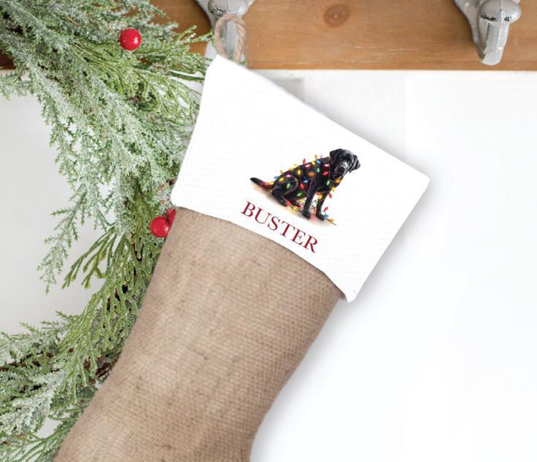 Yellow Lab Stocking Christmas Stocking for Dog, Stocking for Dog, Black Lab Stocking ...