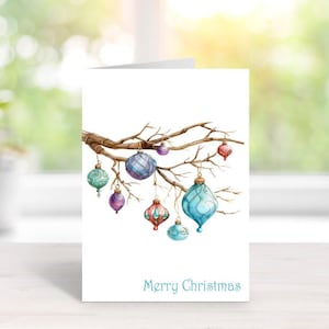 Christmas Cards, Christmas Tree, Watercolor Christmas Cards, Holiday Cards, Handmade, Rustic Christmas, Watercolor, Vintage, Christmas