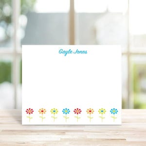 Gerber Daisy Note Cards, Flower Note Cards, Note Cards, Thank You Notes, Thank You Cards, Personalized Stationery, Stationary