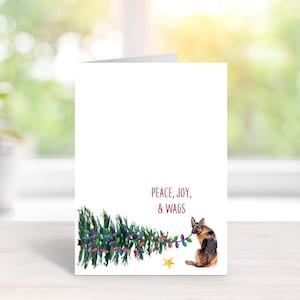 German Shepherd Christmas Cards, Holiday Card Set, Dogs, Dog Stationery, Dog Cards, Christmas Cards Dogs, German Shepherd, Christmas Cards