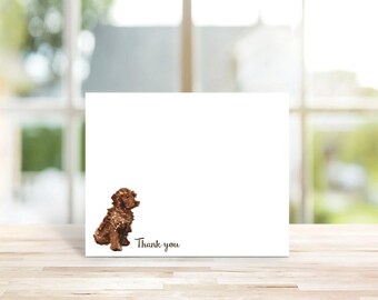 Personalized Golden Doodle Monogram Note Cards With Envelopes, Choose Your Dog Breed, Monogrammed Stationary With Dogs, 2 Initials, Ms092f - Israel