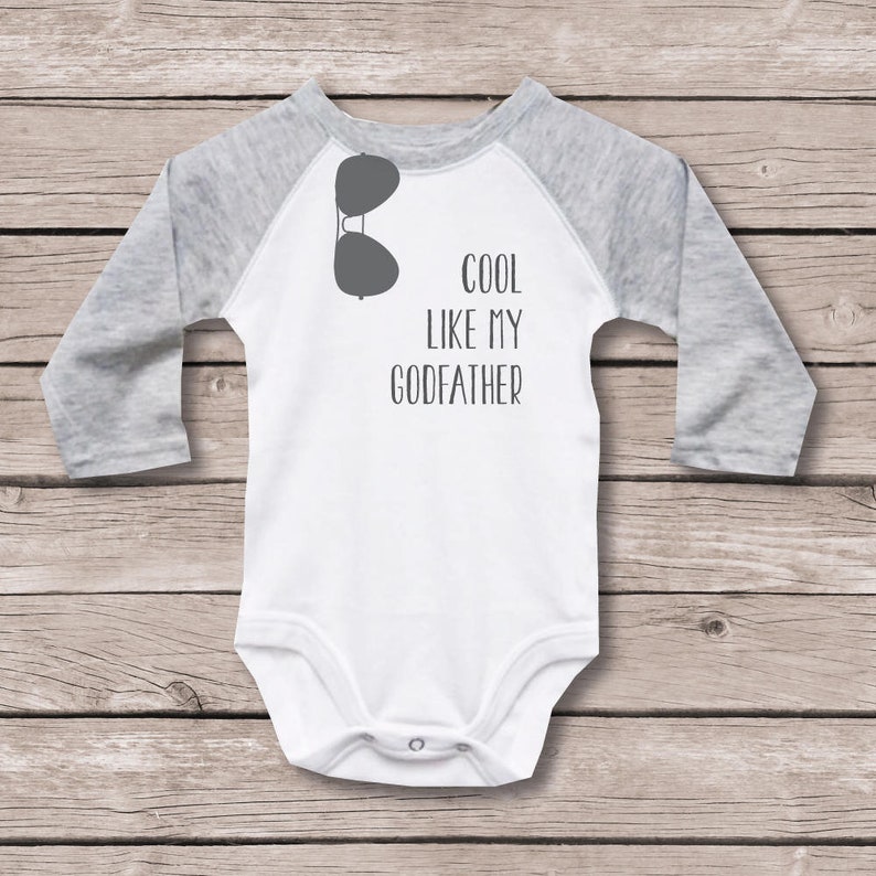 Godfather Cotton Baby Shower Gift Baseball Tee Gift From Godfather Goddaughter Christening Gift New Baby Godson Gift for Godson