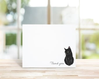 Black Cat Note Cards : Thank You Cards