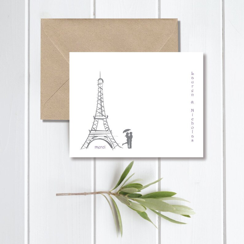 Thank You Cards Bridal Shower Bridal Shower Thank You Cards Paris Weddings Wedding Thank You Cards Paris Weddings Eiffel Tower Paris
