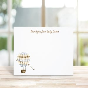 Mots De Remerciement Pour Fête Prénatale, Papeterie Pour Bébé, Cartes De Correspondance Montgolfière, Cartes De Remerciement, Cartes De Remerciement Bébé, Bébé Garçon, Montgolfière