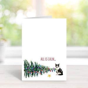 Tuxedo Cat Christmas Cards image 1