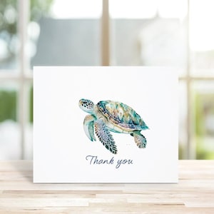 Cartes De Remerciement Pour Fête Prénatale, Genre neutre, Tortues, Papeterie tortue, Vie marine, Créatures marines, Merci pour bébé, Cartes de remerciement