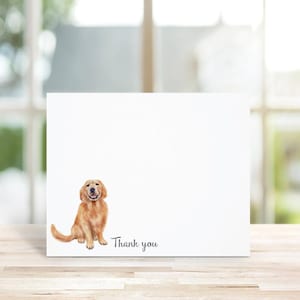 Cadeau Golden Retriever, amateur de Golden Retriever, papeterie Golden Retriever, cartes de correspondance personnalisées, ensemble de papeterie, cadeau pour amoureux des chiens