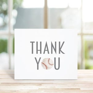 Thank You Cards, Baseball Themed Cards, Baseball Thank You Cards, Baseball, Baseball Themed Party, Funny Thank You Cards, Handmade