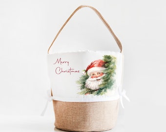 Christmas Baskets, Christmas Gift Basket, Santa, Watercolor, Traditional, Baskets, Gift Baskets, Christmas