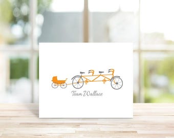 Tandem Bike, Baby Cards, Baby Thank You Cards, New Baby Cards, Prams, Baby Carriages, Baby Announcements, Thank You Cards, Baby Shower Cards