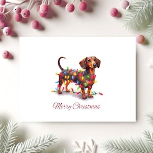 Dachshund, Dog Christmas Cards, Holiday Card Set, Dogs, Dog Stationery, Dog Cards, Christmas Cards Dogs, Pets, Dachshund Christmas Cards