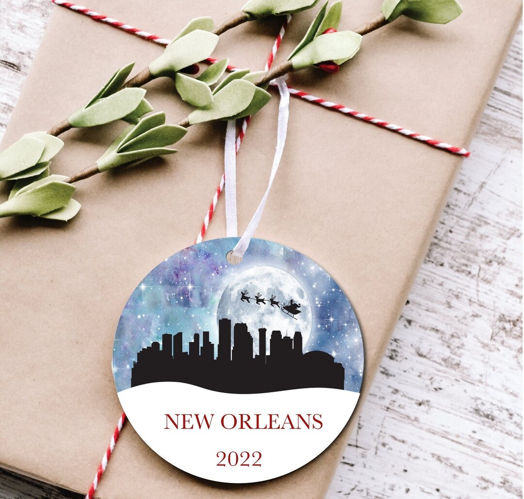 New Orleans Christmas Ornament, New Orleans, Christmas Ornament, Santa