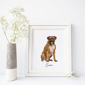 Dog Lovers, Boxer, BoxerBreed, Boxer Dog, Dog Wall Art, Dog Prints, Dog Art, New Home, Gift for Dog Owners, Art, Paintings