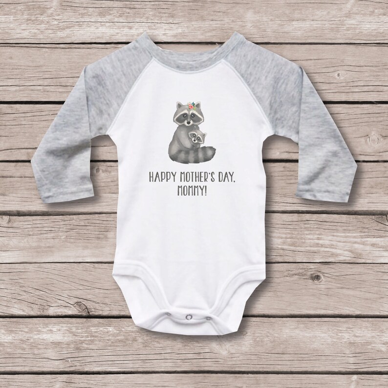 Gift from Baby New Mom My First Mother/'s Day Shirt First Mother/'s Day Gift Raccoon Baby/'s First Mother/'s Day First Mother/'s Day Shirt