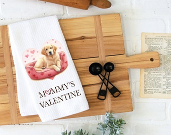 Golden Retriever, Tea Towel, Kitchen Towel, Christmas Dish Towel, Dog Dish Towels, Dog Lovers, Kitchen Towels, Valentine's Day