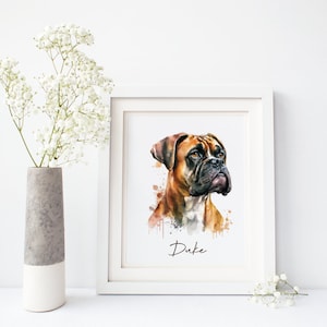 Dog Lovers, Boxer, BoxerBreed, Boxer Dog, Dog Wall Art, Dog Prints, Dog Art, New Home, Gift for Dog Owners, Art, Paintings
