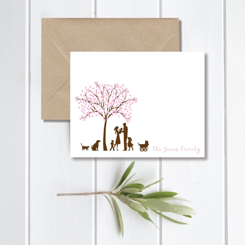 Cherry Blossom Trees Birth Announcements New Baby Baby Thank You Cards Baby Shower Cherry Blossom Baby Announcements Baby Announcement