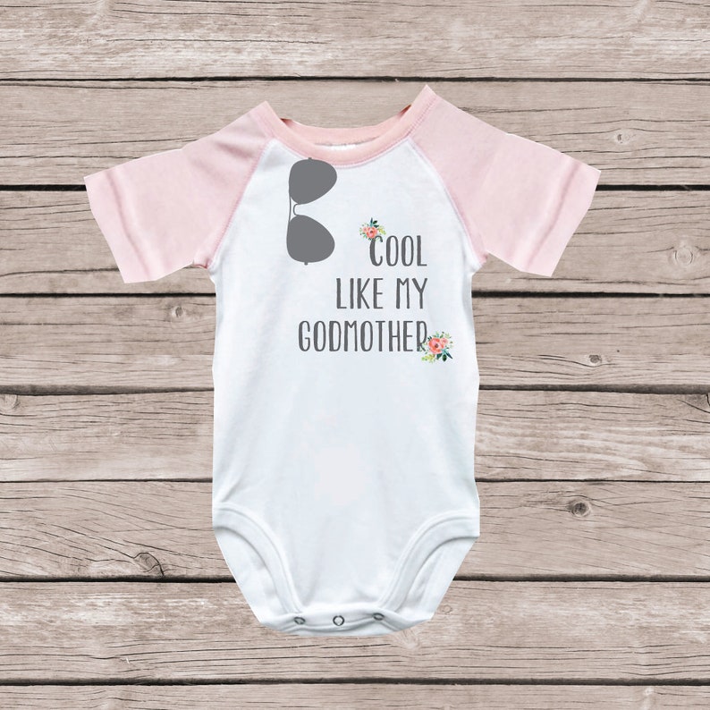 Gift From Godmother Baseball Tee New Baby Baby Shower Gift Christening Gift Goddaughter Godmother Gift for Goddaughter Cotton