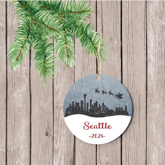 Seattle Chistmas Onaments Washington City Souveni,Xmas