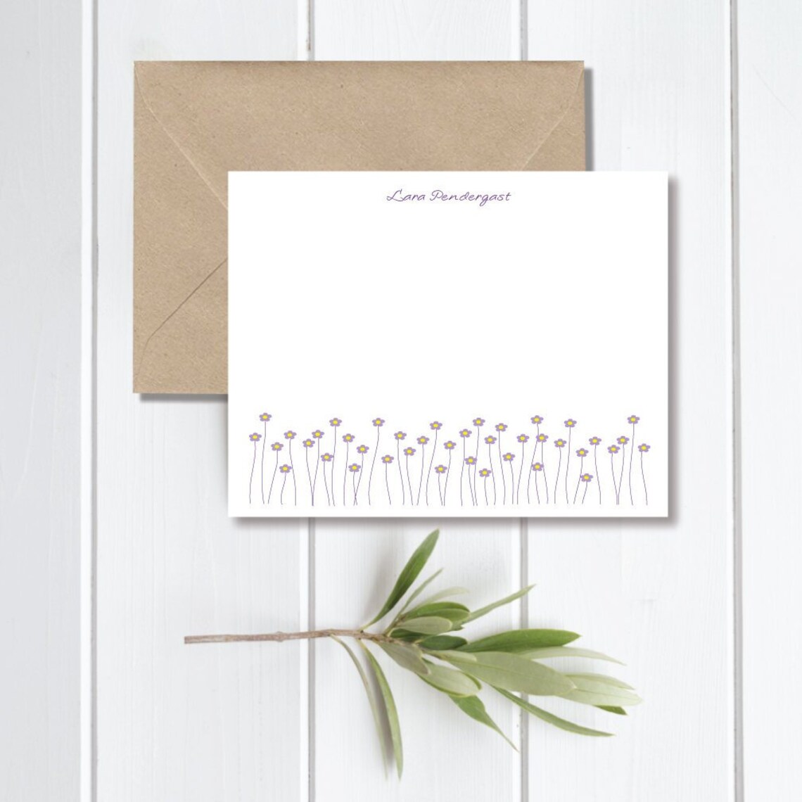 Floral Note Cards Thank You Notes Flower Note Cards Thank Etsy