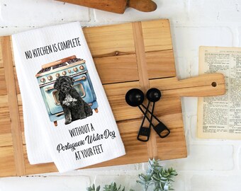 Portuguese Water Dog, Tea Towel, Kitchen Towel, Dish Towel, Dog Dish Towels, Dog Lovers, Portuguese Water Dog Towel, New Pet Gift