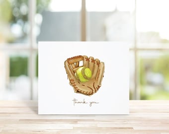 Softball Thank You Cards