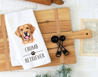 Golden Retriever, Tea Towel, Kitchen Towel, Christmas Dish Towel, Dog Dish Towels, Dog Lovers, Kitchen Towels, House Warming