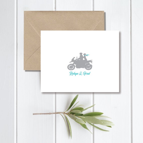 Hochzeit Dankeskarten Motorrad Hochzeit Dankeschon Karten Etsy