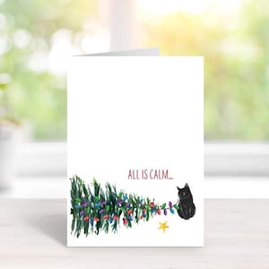 Christmas Cards, Cats, Holiday Cards, Cat Christmas Cards,  Christmas Card Set,  Holiday Card Set, Holiday, Handmade