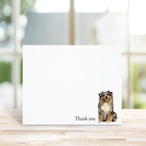 Chien de berger Shetland, Cartes de correspondance, Passe-partout de berger australien, Papeterie pour chien, Cartes de correspondance personnalisées, Ensemble de papeterie, Cadeau pour amoureux des chiens