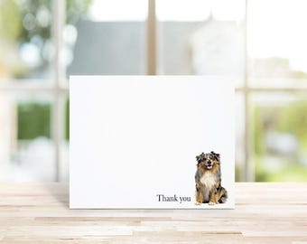 Shetland Sheepdog, Note Cards, Australian Shepherd Sationery, Dog Stationery, Personalized Note Cards, Stationery Set, Dog Lover Gift