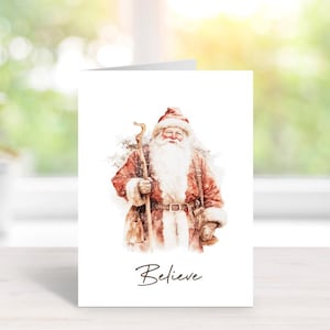 Santa Christmas Cards, Santa Claus, Christmas Cards, Holiday Cards, Santa, Christmas Card Sets, Traditional Santa, Rustic Christmas